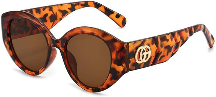 

Ретро круглые солнцезащитные очки с крупной оправой в виде жабы, с металлическими шарнирами, для мужчин и женщин, для защиты от солнца и путешествий Weloveushop, Tortoiseshell Frame Tea Flakes