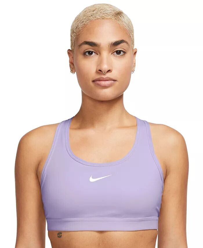 

Женский спортивный бюстгальтер средней ударопрочности с подбивкой Swoosh Nike, фиолетовый