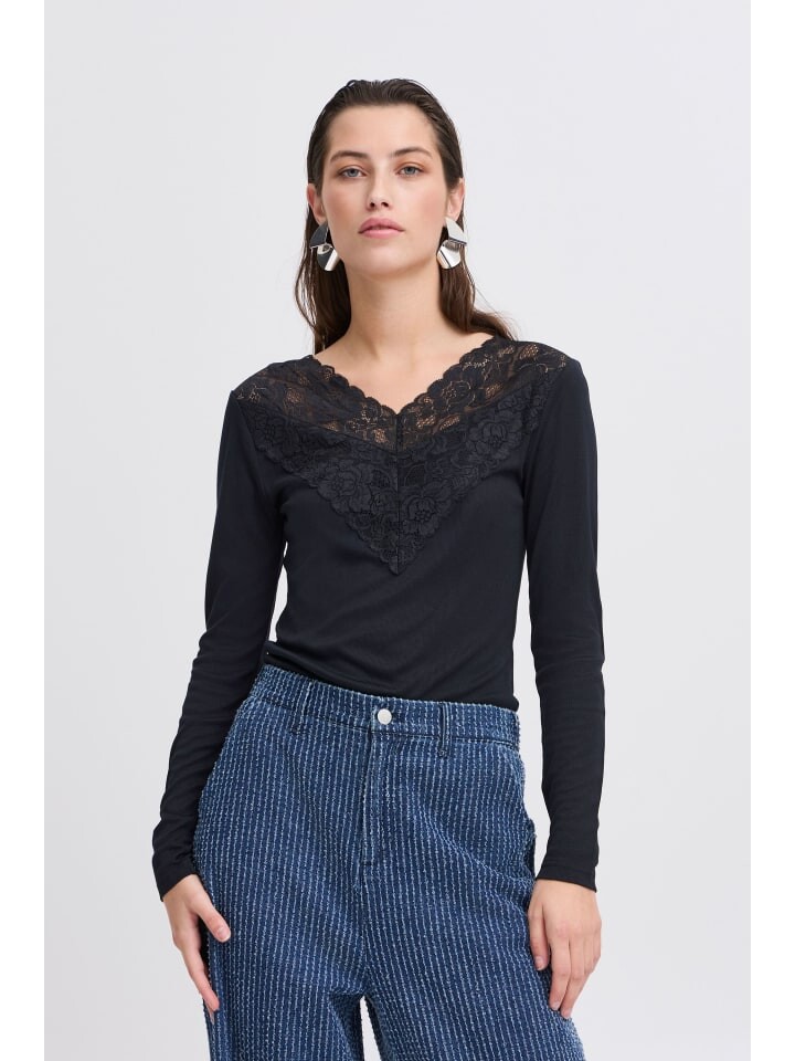 

Лонгслив b.young Longtop, черный