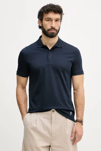 Поло хлопковое Premium Supima U.S. Polo Assn., синий
