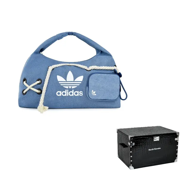 

Adidas Originals Хлопковая облачная сумка через плечо повседневная унисекс джинсово-синяя, Denim Knot