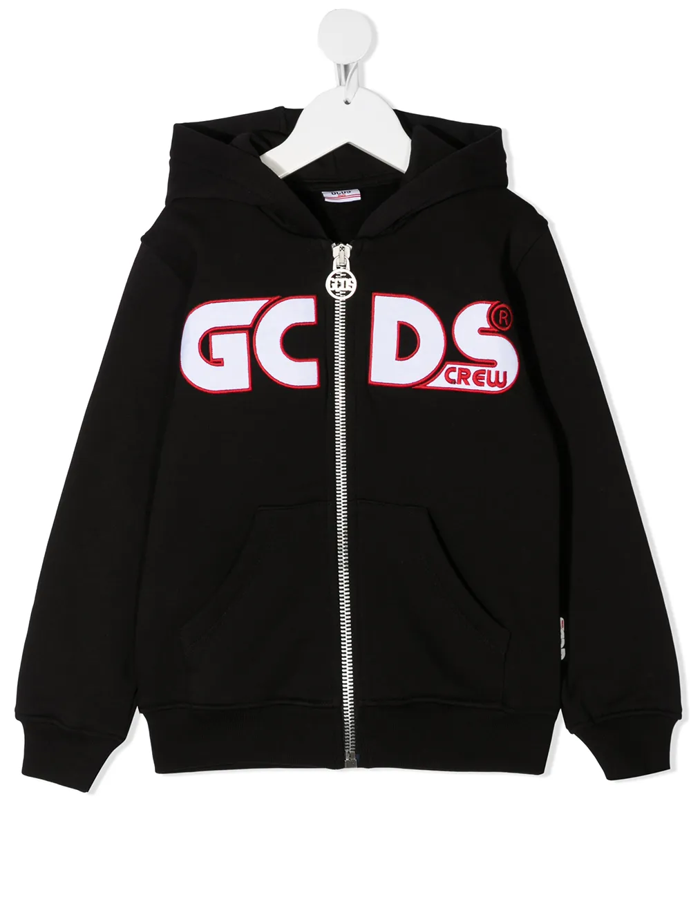 

Худи на молнии с логотипом Gcds Kids, черный