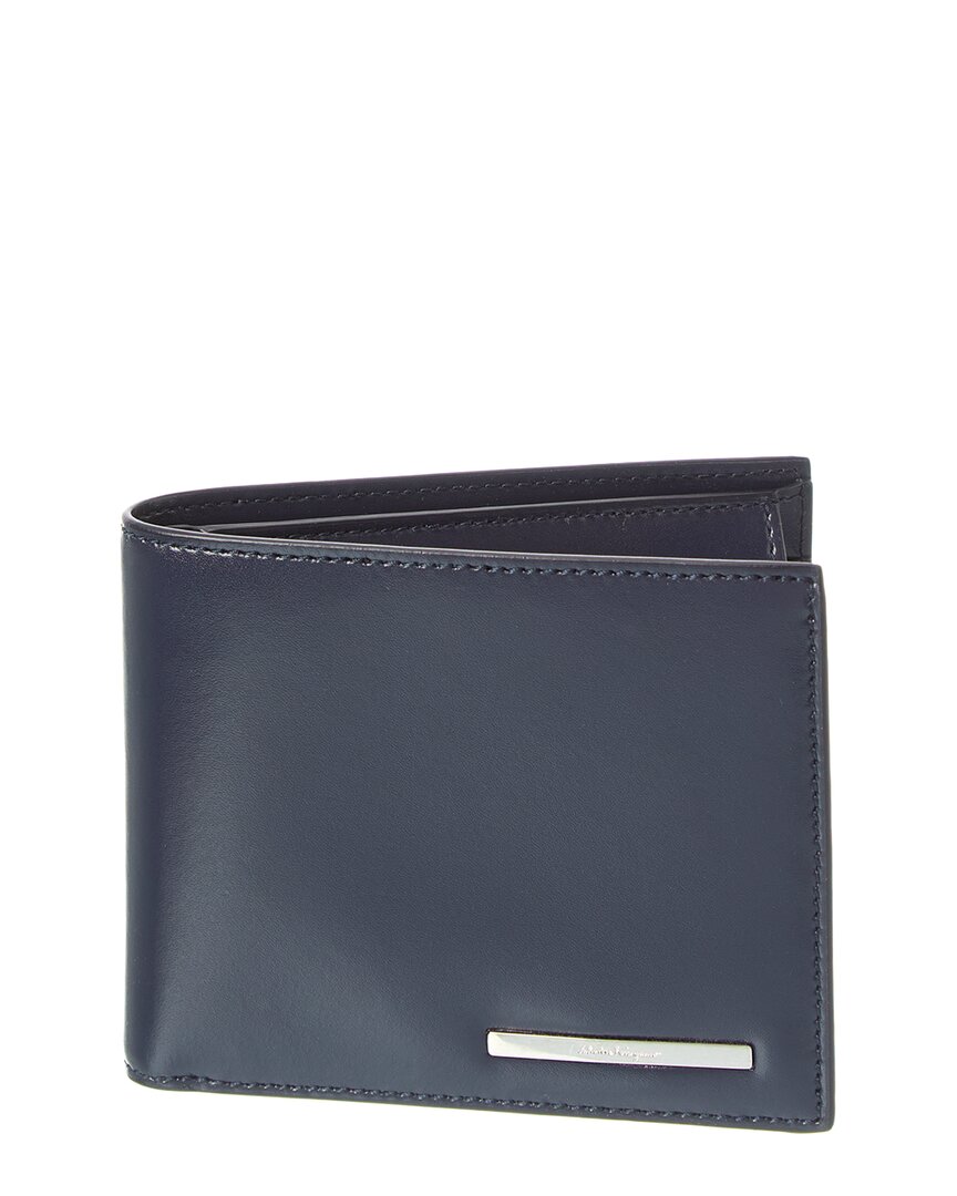 

Кожаный складной кошелек Ferragamo Salvatore Ferragamo, синий