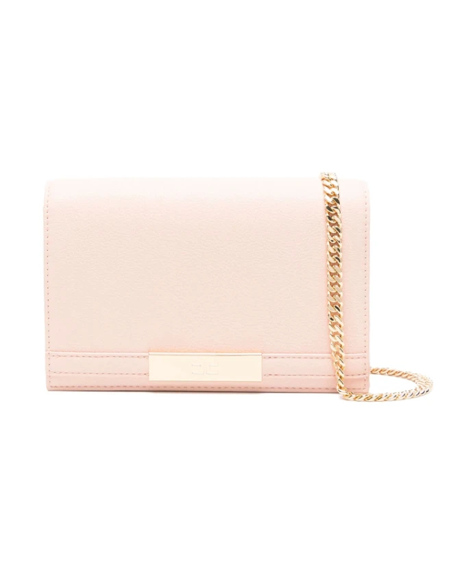 

Розовая сумка через плечо на цепочке Elisabetta Franchi, розовый