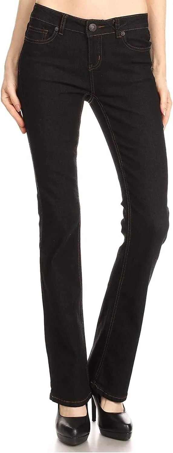 

Женские джинсы Juniors Mid Waist Boot Cut Straight WAX JEAN