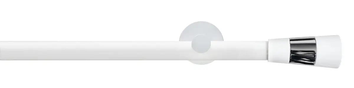 

Карниз для штор GARESA "БЕЛЫЙ", 1 направляющая, желаемая длина, комплект для штор, внутренняя направляющая, выдвижной, настенный, концевая кнопка 2 цвета 350 см, Ø 20 мм, белый