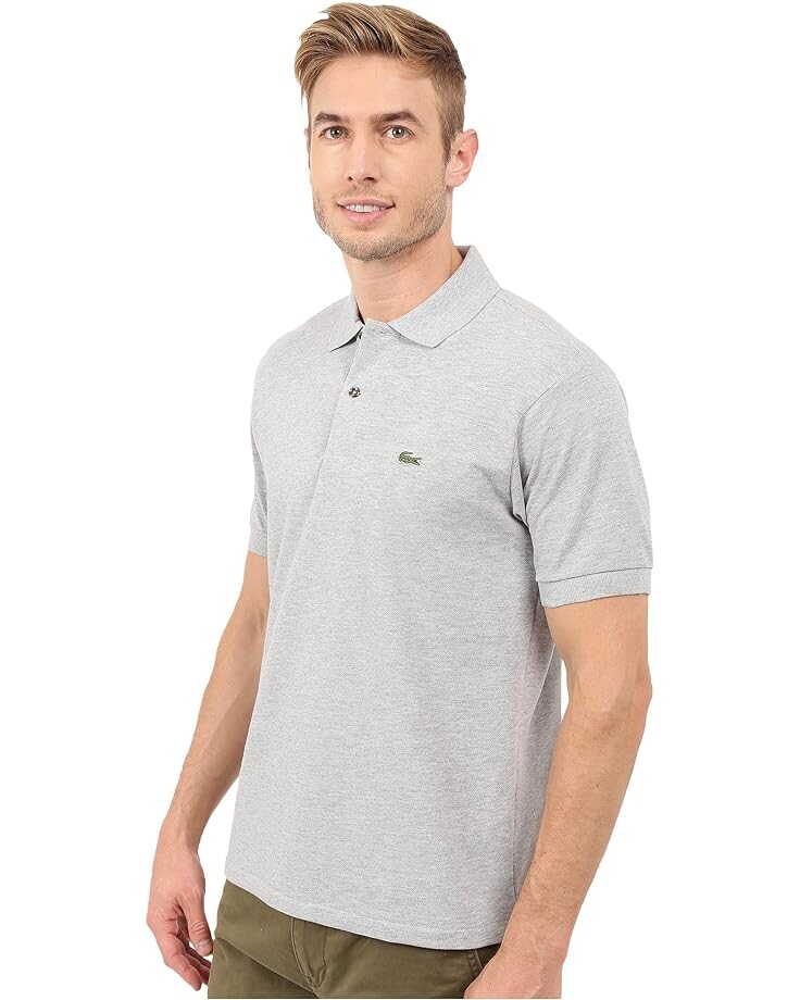 Поло Lacoste Classic Chine Pique Shirt, цвет Silver Grey Chine — фото 2