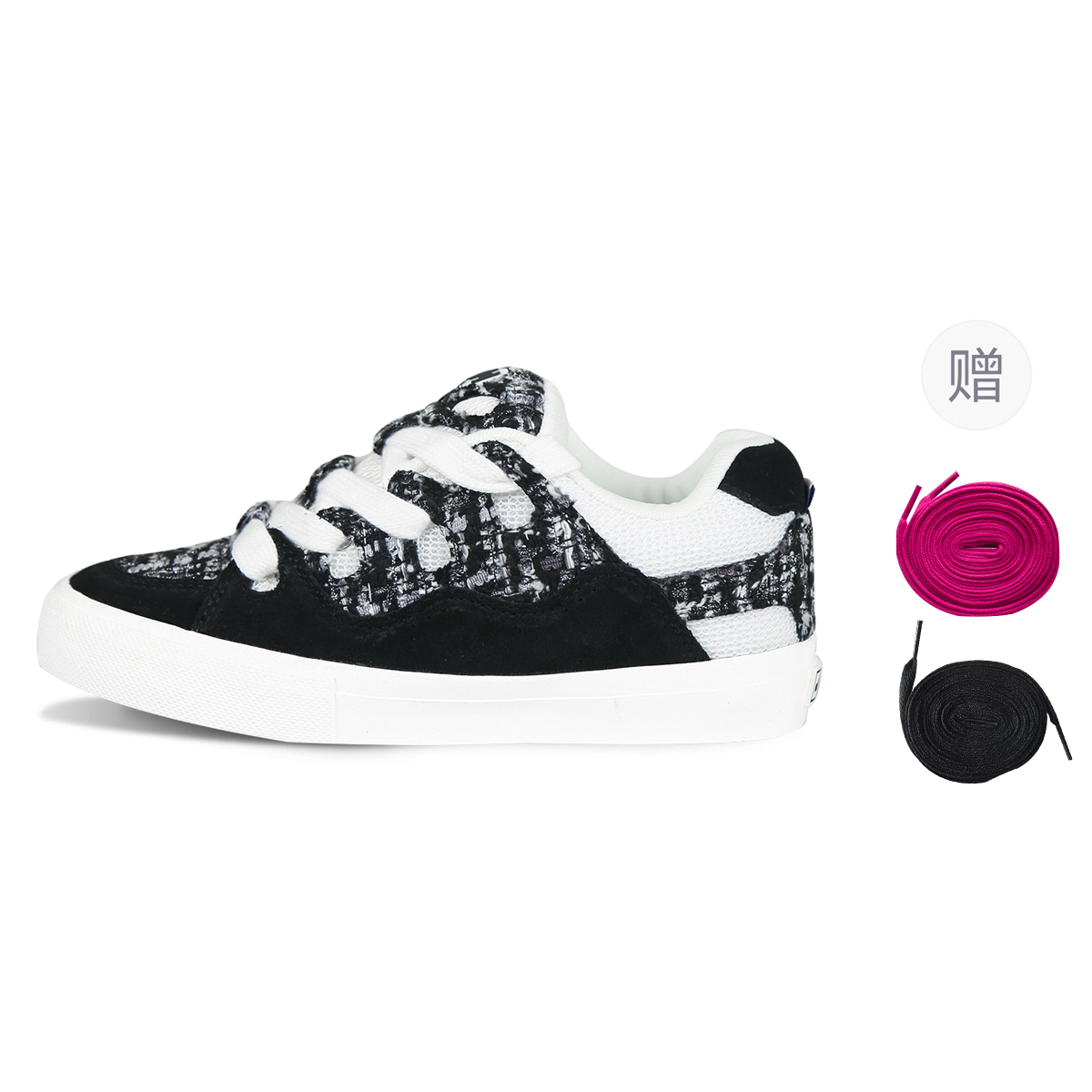 

Ollieskate Кроссовки для скейтборда унисекс низкие черные в стиле Chanel (белые/черные/розово-красные шнурки), цвет Black Chanel-Inspired (White/Black/Rose Red Shoelace)