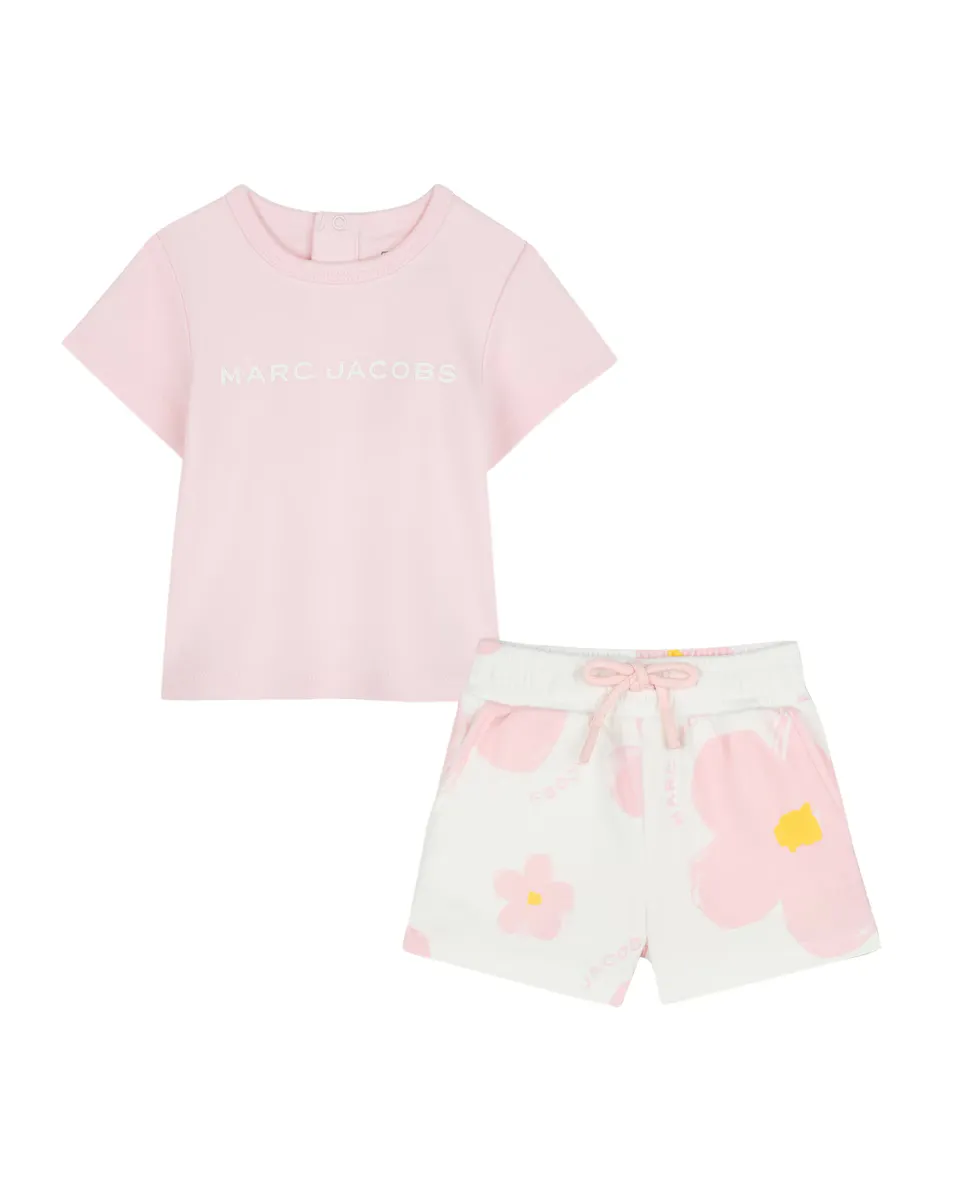 

Детский комплект унисекс розового хлопкового цвета Marc Jacobs, цвет Rosa