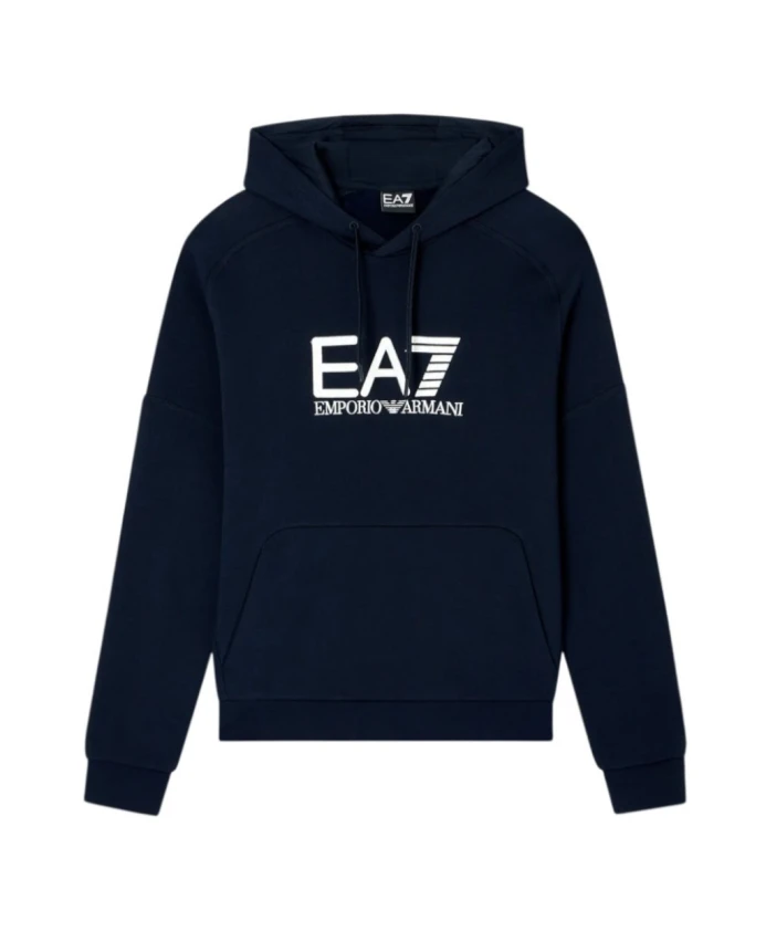 

Толстовка с капюшоном из смесовой хлопковой ткани Visibility Emporio Armani Ea7, синий