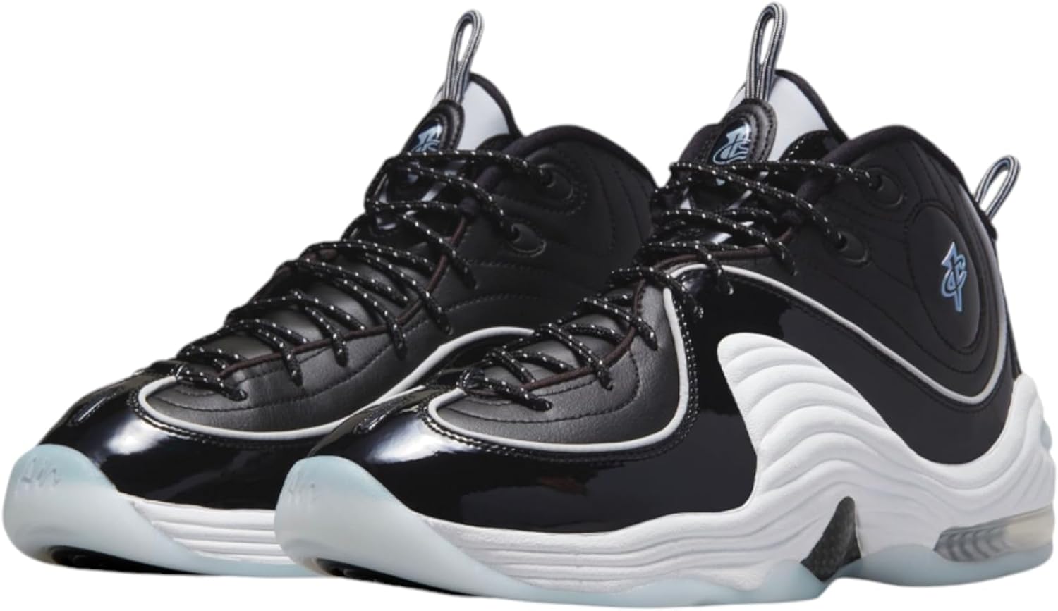 Кроссовки Nike Air Penny 2 - Black / Multi Color / White / Football Grey, белый/черный — фото 3
