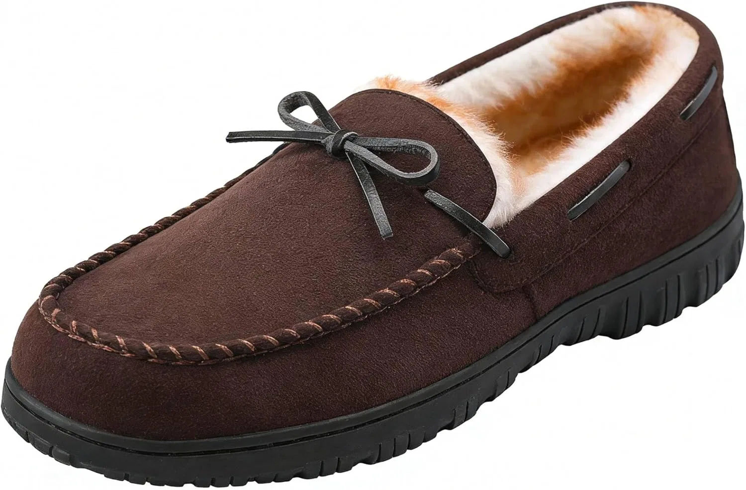 Тапочки с пенной памятью мужские, коричневые shoeslocker