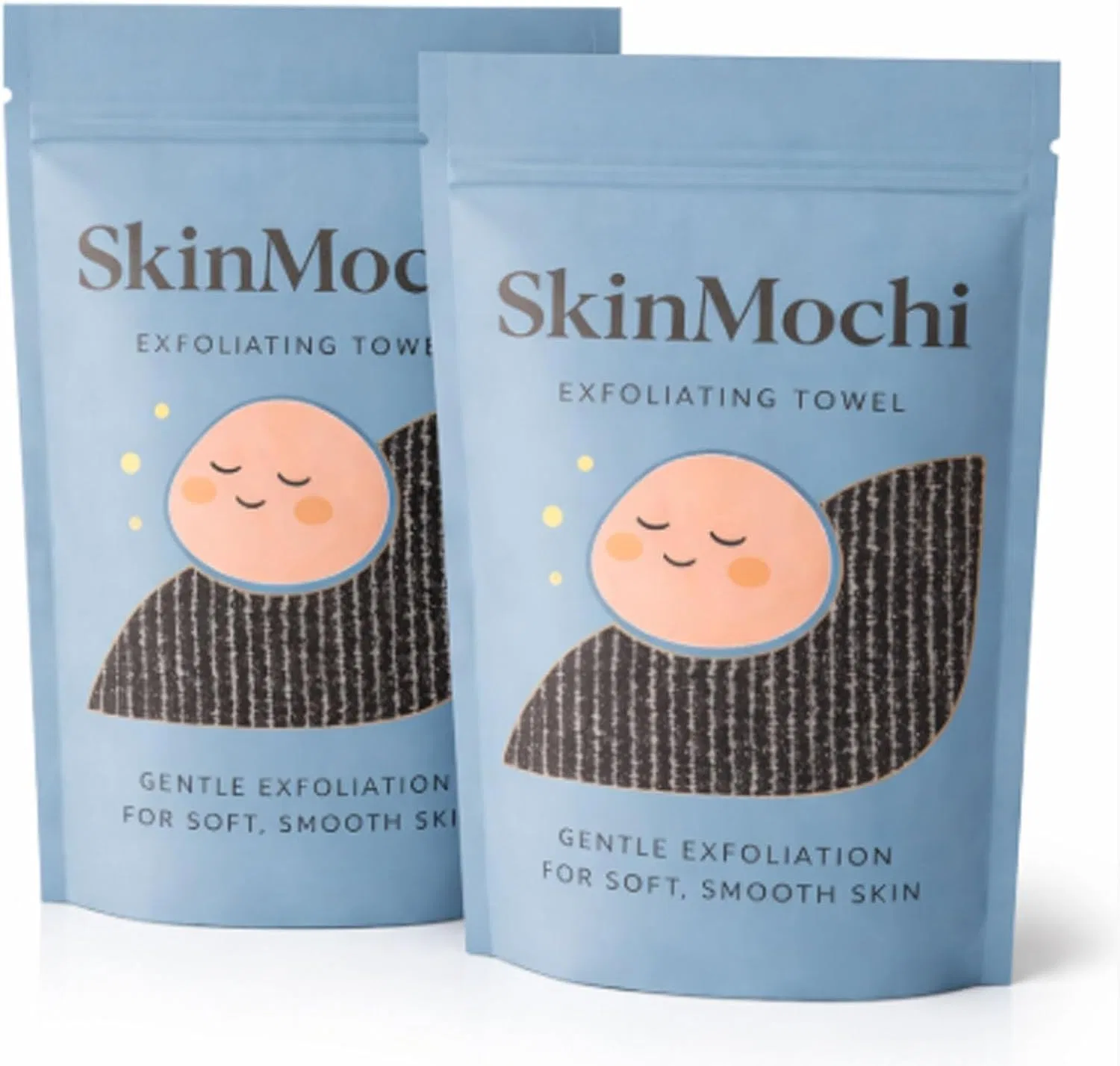 Мочалка-полотенце для душа SkinMochi, набор 2 шт, 91x28 см, 2 Pcs