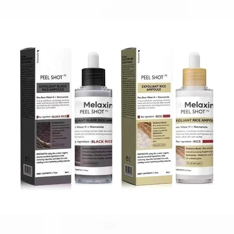 Пилинг-сыворотка Drmelaxinn Peel Shot с ниацинамидом и экстрактом риса Ailisk, Black Rice 80 Ml + White Rice 80 Ml