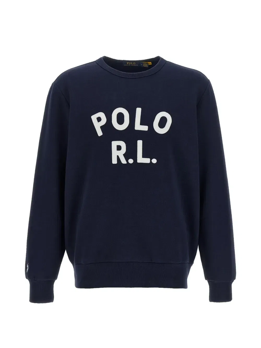 Свитер с круглым вырезом и нашивкой-логотипом POLO RALPH LAUREN, синий