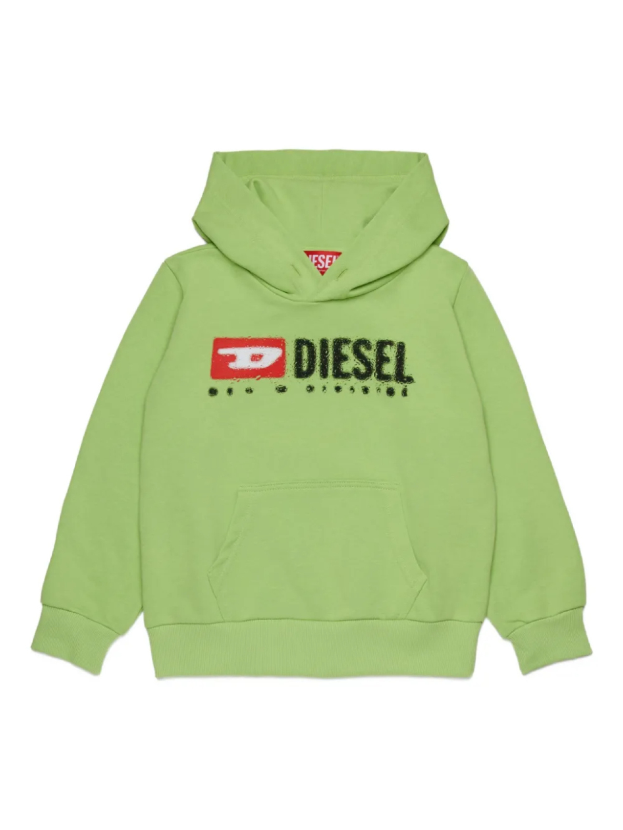 

Толстовка с капюшоном Diesel Kids с принтом логотипа, зеленый