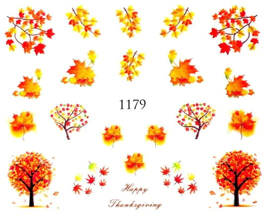 

Водные наклейки для ногтей - №1179, Raisin