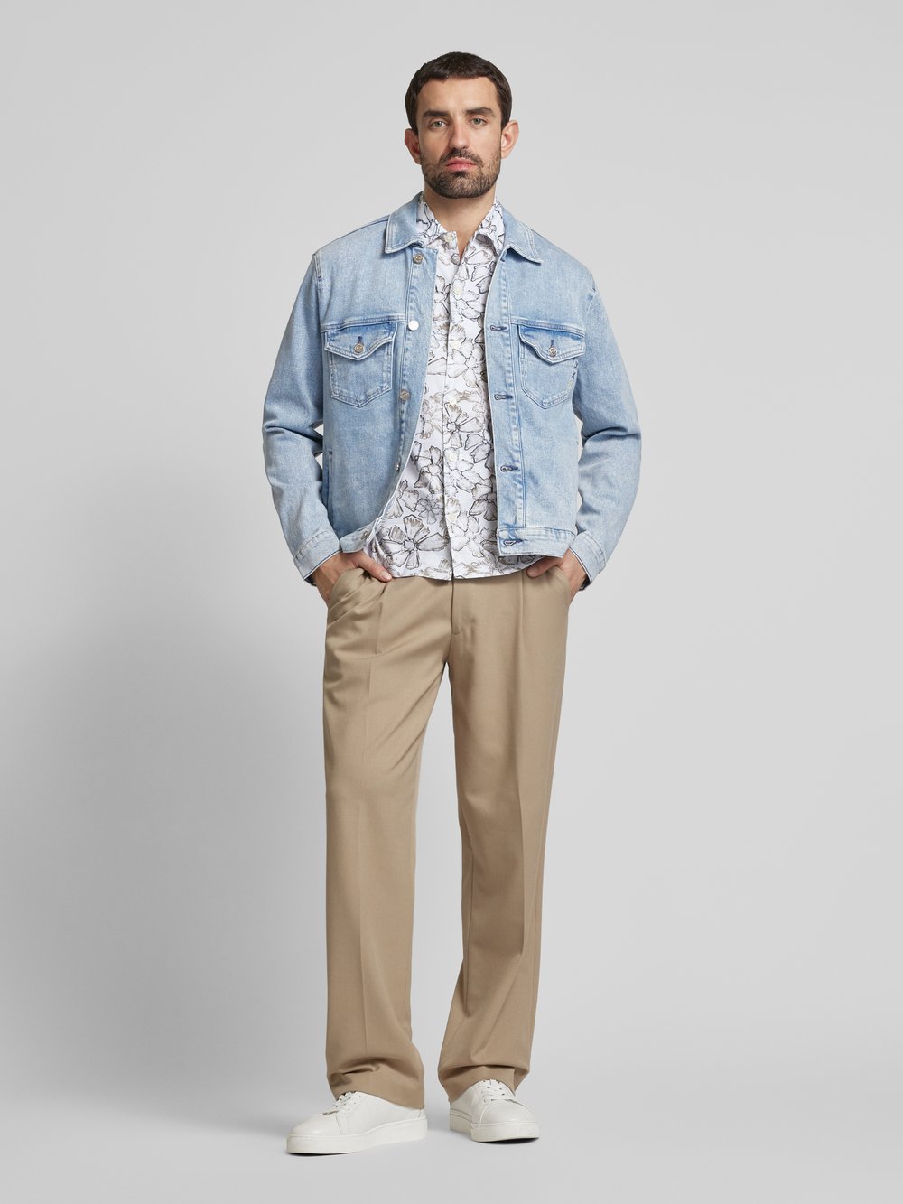

Джинсовая куртка с прорезными карманами Scotch & Soda, светло-голубой