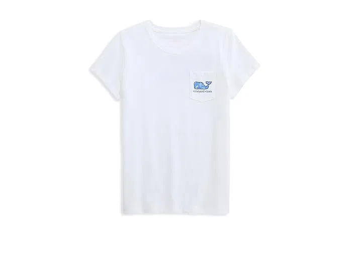 Футболка с карманом Whale Fill Vineyard Vines Kids, White Cap