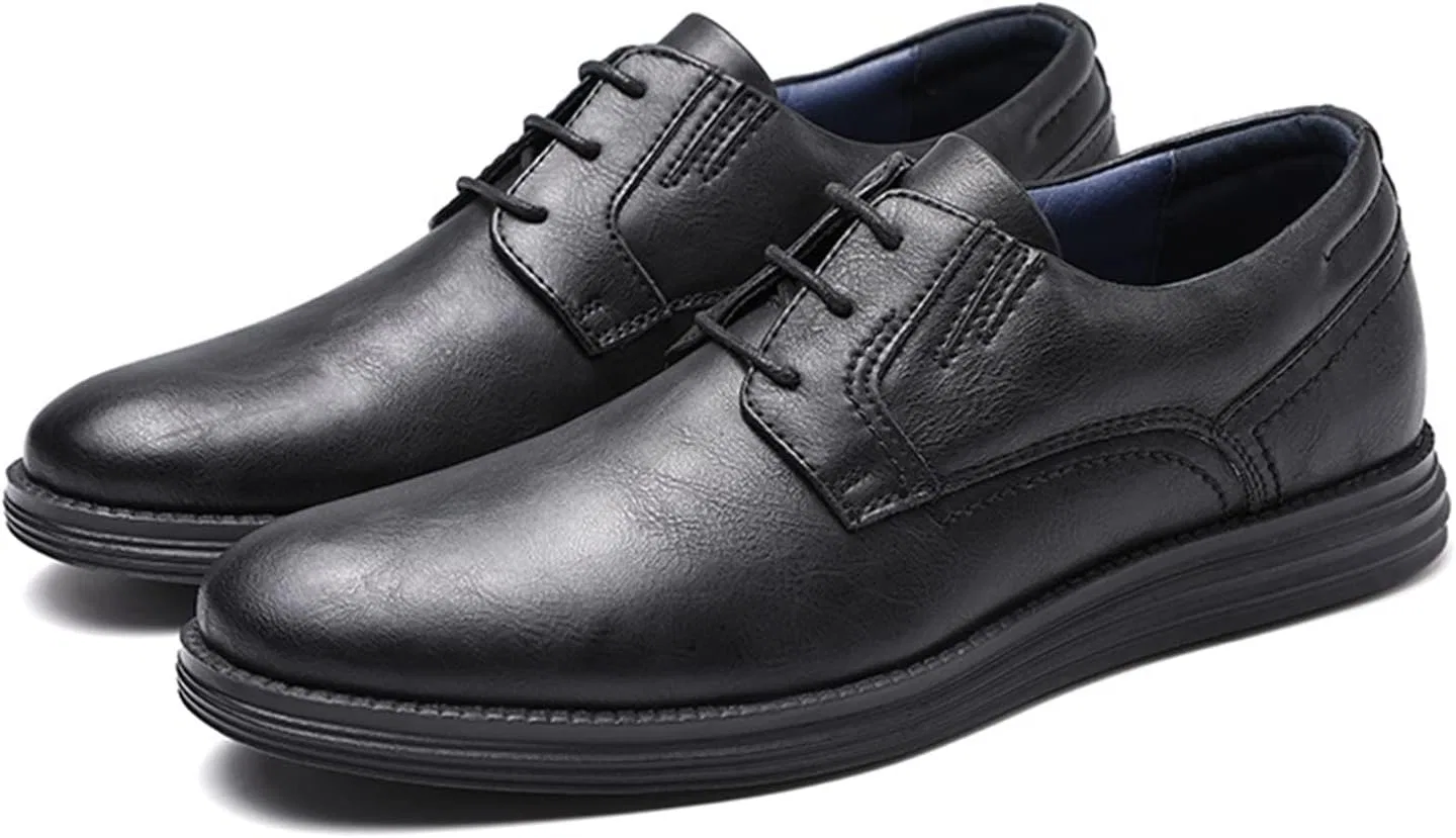 Туфли Men's Shoes, Men's Leather Shoes, Casual Shoes, Lace-Up Shoes, Work and Office Shoes, Simple Men's Shoes, Four Seasons, Professional Work Shoes, Wedding Shoes, Elegant Shoes Generic, Brown — фото 2