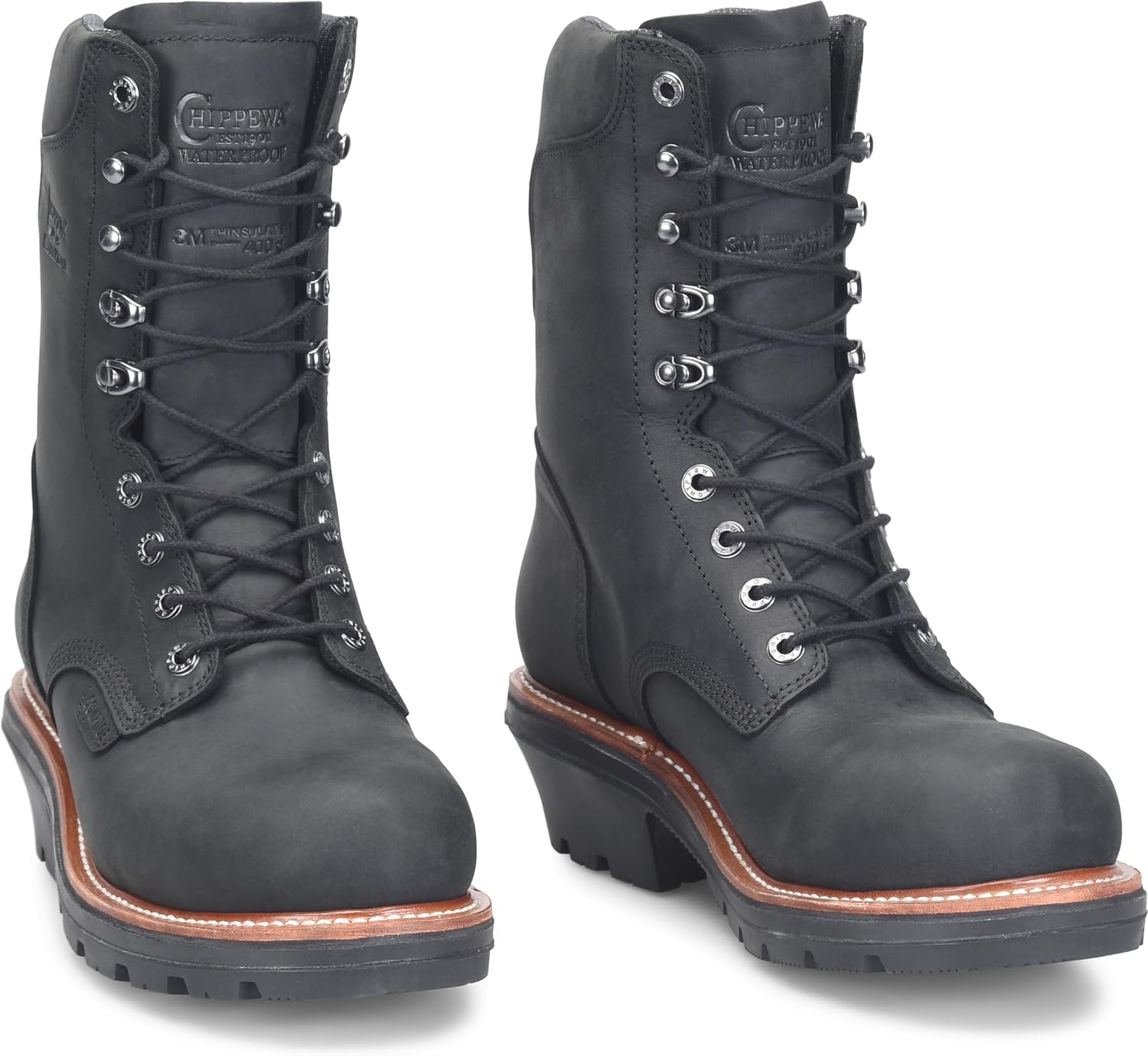 Мужские ботинки Chippewa Thunderstruck 9 400 г с теплоизоляцией, водонепроницаемые, с нано-композитным носком - коллекция Thunderstruck - прочные, стойкие к маслу и скольжению, Charcoal — фото 3