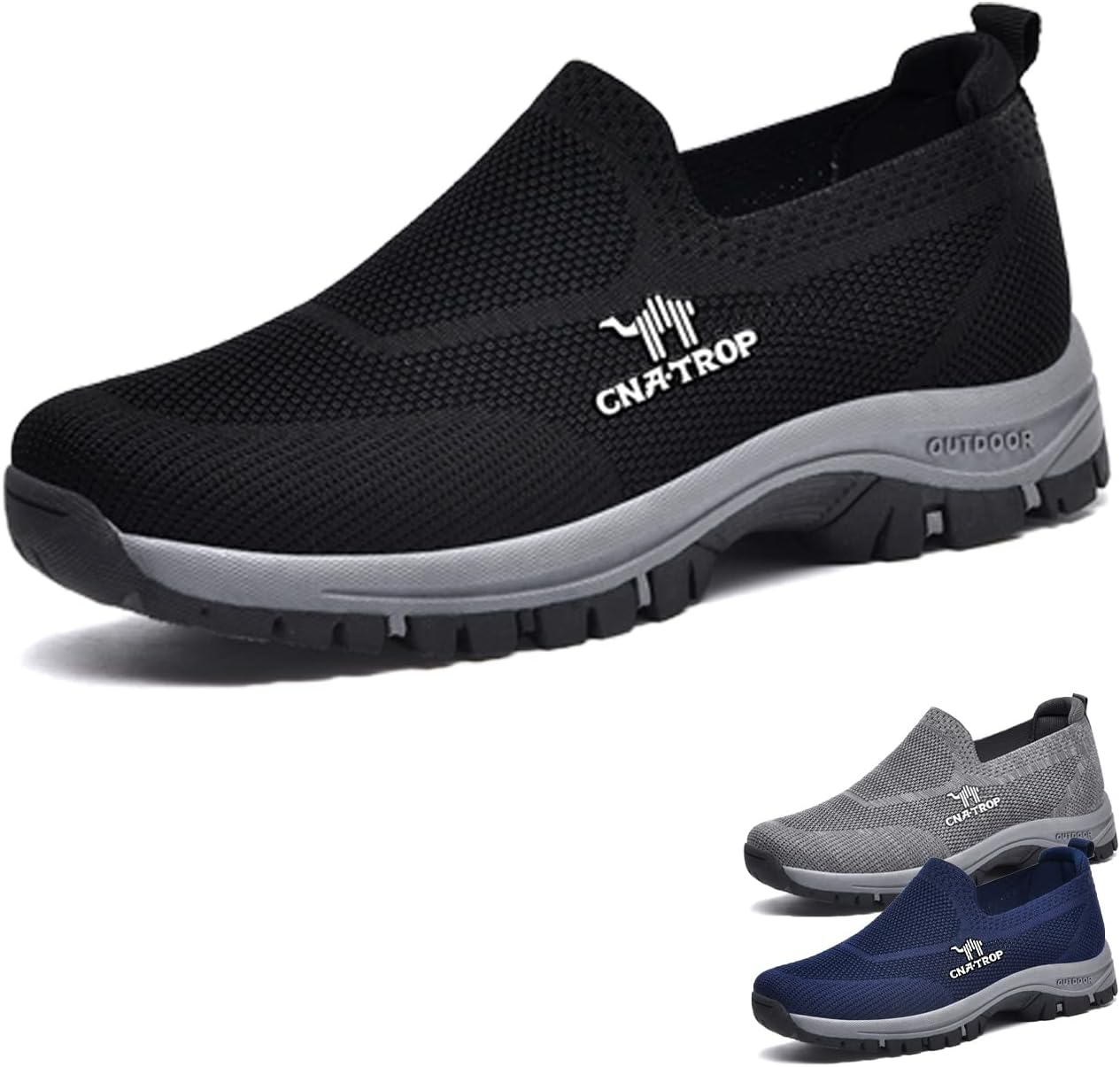 

Мужские слипоны Lymphvity из дышащей сетки, ортопедические, с платформой и скрытой танкеткой, легкие кроссовки для ходьбы и походов, с нескользящей мягкой подошвой и поддержкой свода стопы, повседневные кеды в стиле 'dad sneakers', черный