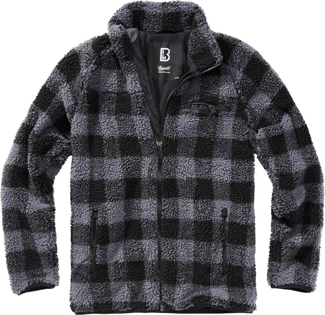 

Куртка Brandit Teddyfleece Jacket, черный/серый