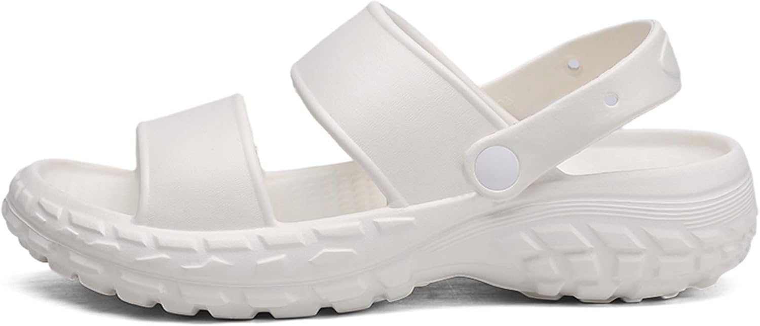 

Вьетнамки унисекс Vtiao с модной подошвой в форме шины, противоскользящие, с регулируемым ремешком на пятке для легкого превращения в сандалии, белый