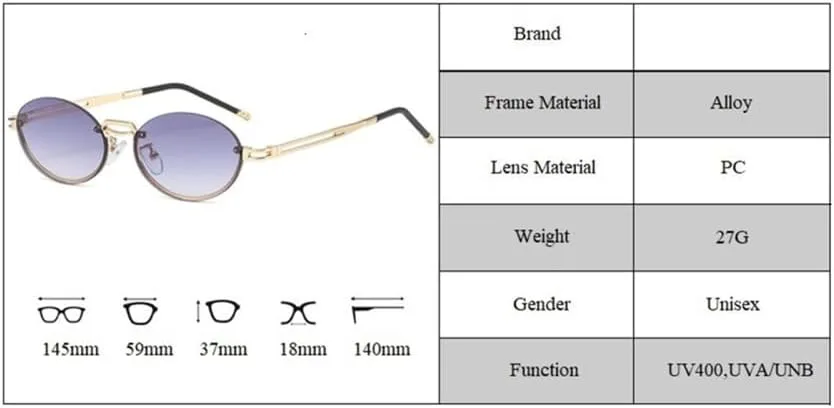 

Винтажные маленькие овальные солнцезащитные очки с черным градиентом для женщин, защита от УФ-излучения UV400, мужские круглые очки из сплава LANGSER, Gold All Gray