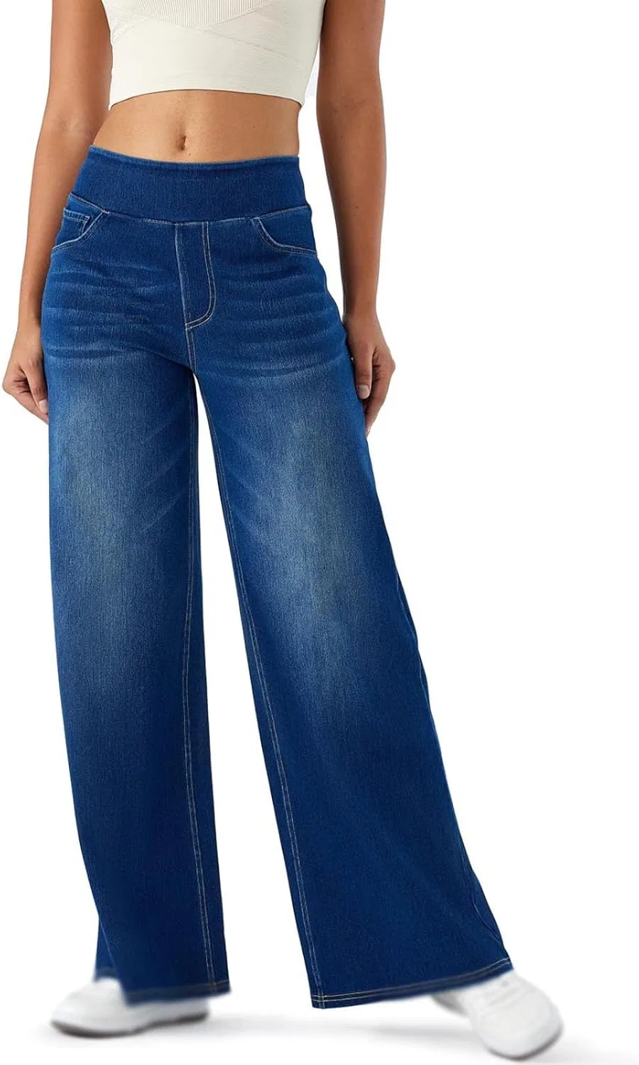 Джинсы женские Baggy Stretchy High Waisted, темно-серый — фото 2