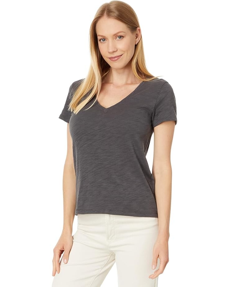 

Футболка Lilla P V-Neck Back Seam Tee, цвет Stingray