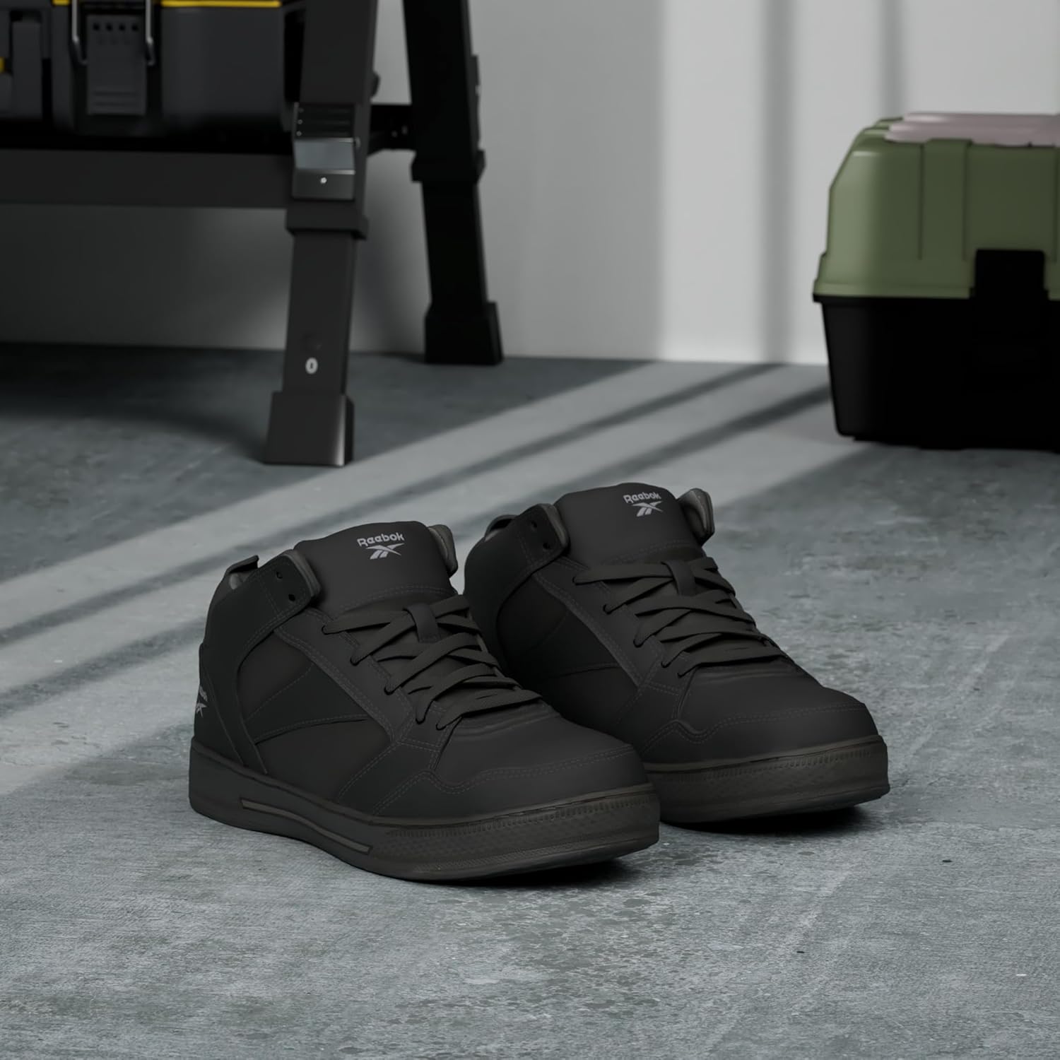 Мужские рабочие кроссовки для скейтборда Reebok RB1735 с композитным носком, черный — фото 2