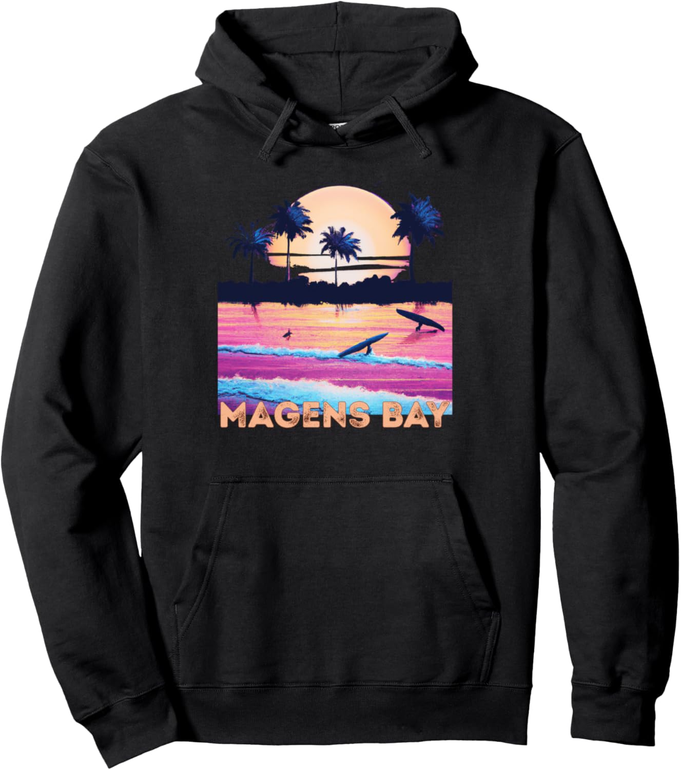 

Толстовка для серфинга в стиле ретро Magens Bay Caribbean Souvenir Magens Bay Retro Beach Accessories, черный