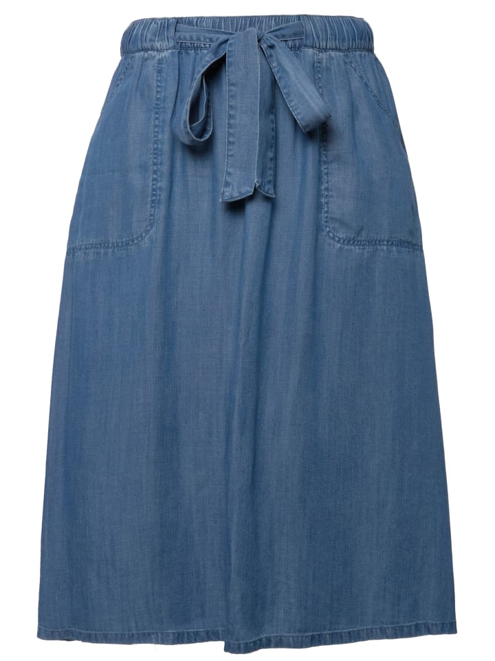 

Юбка длиной до колена Ulla Popken, цвет blue denim