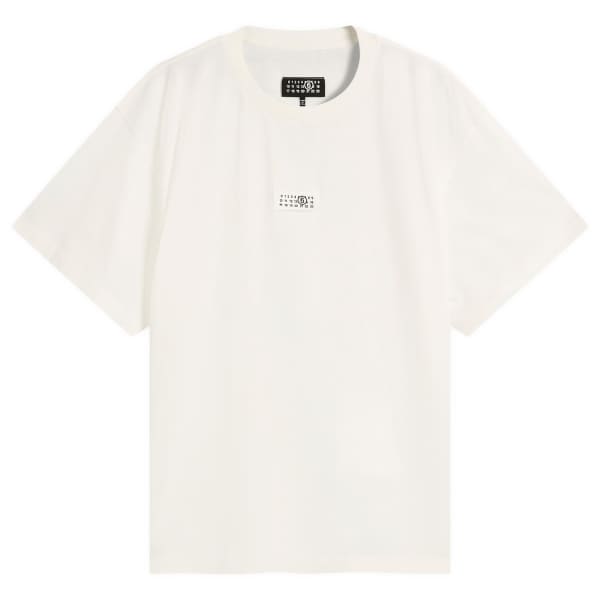 

Хлопковая футболка с логотипом Mm6 Maison Margiela, off белый