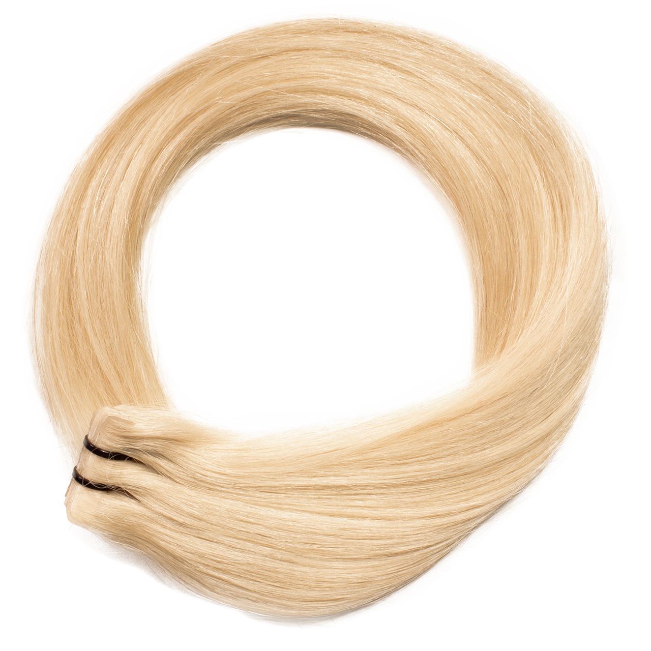 Накладные волосы invisible tape extensions premium echthaar #9/0 lichtblond Hair2Heart, 60cm, количество 10 шт. — фото 2