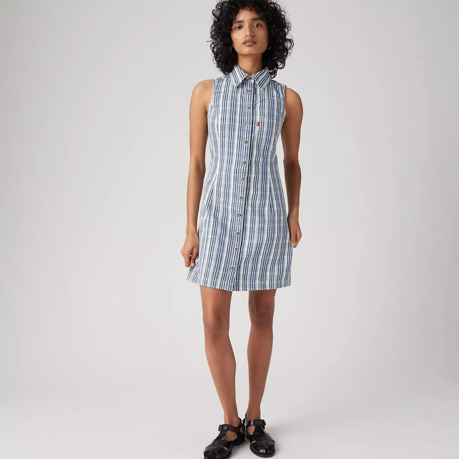 

Платье из денима Zeda Levi's, цвет Juliet Plaid Vintage - Blue