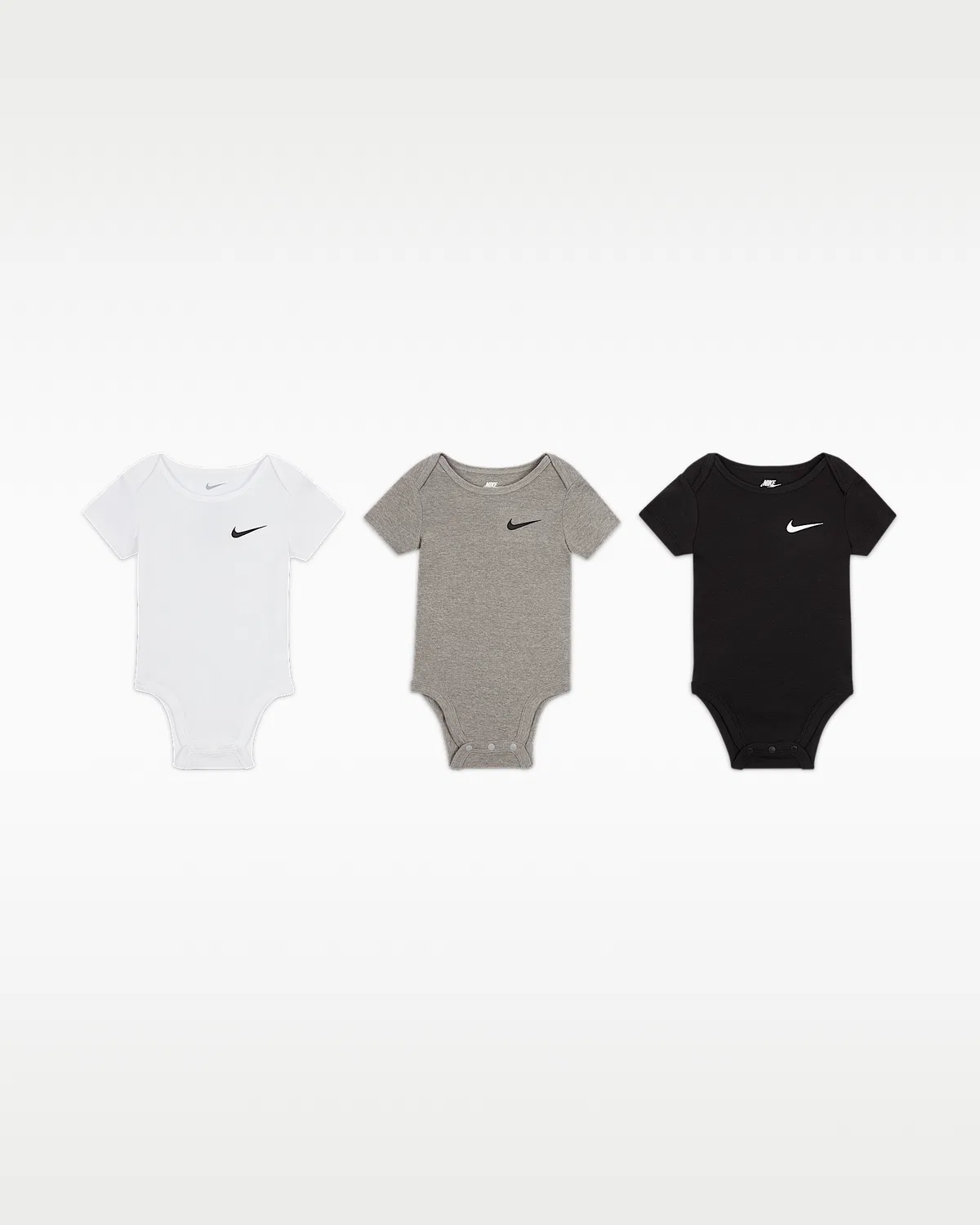 Baby (0-6M) Боди (3 шт) Nike Mini Me, Dark Grey Heather