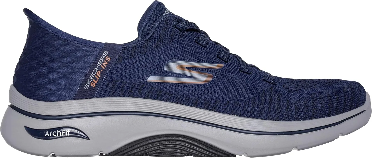 Мужские кроссовки Skechers Go Walk Arch Fit 2.0 - GrandSneaker, оранжевый/темно-синий — фото 2