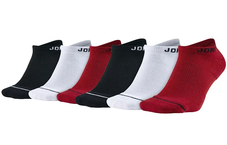Jordan Повседневные носки Ma Ankle Unisex Black White Red Couple's — фото 3