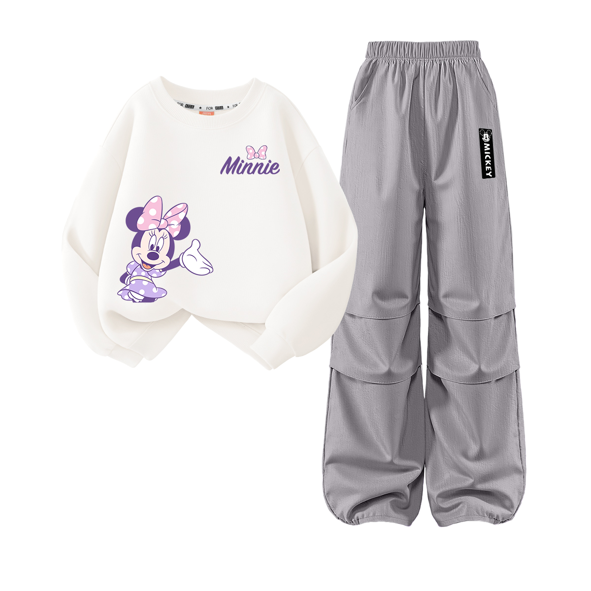 

Детская повседневная спортивная одежда Disney, белый/серый