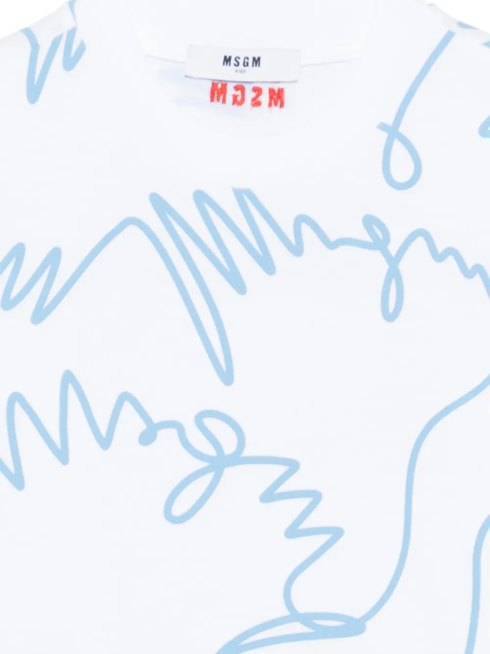 Футболка с абстрактным принтом Msgm Kids, белый — фото 3