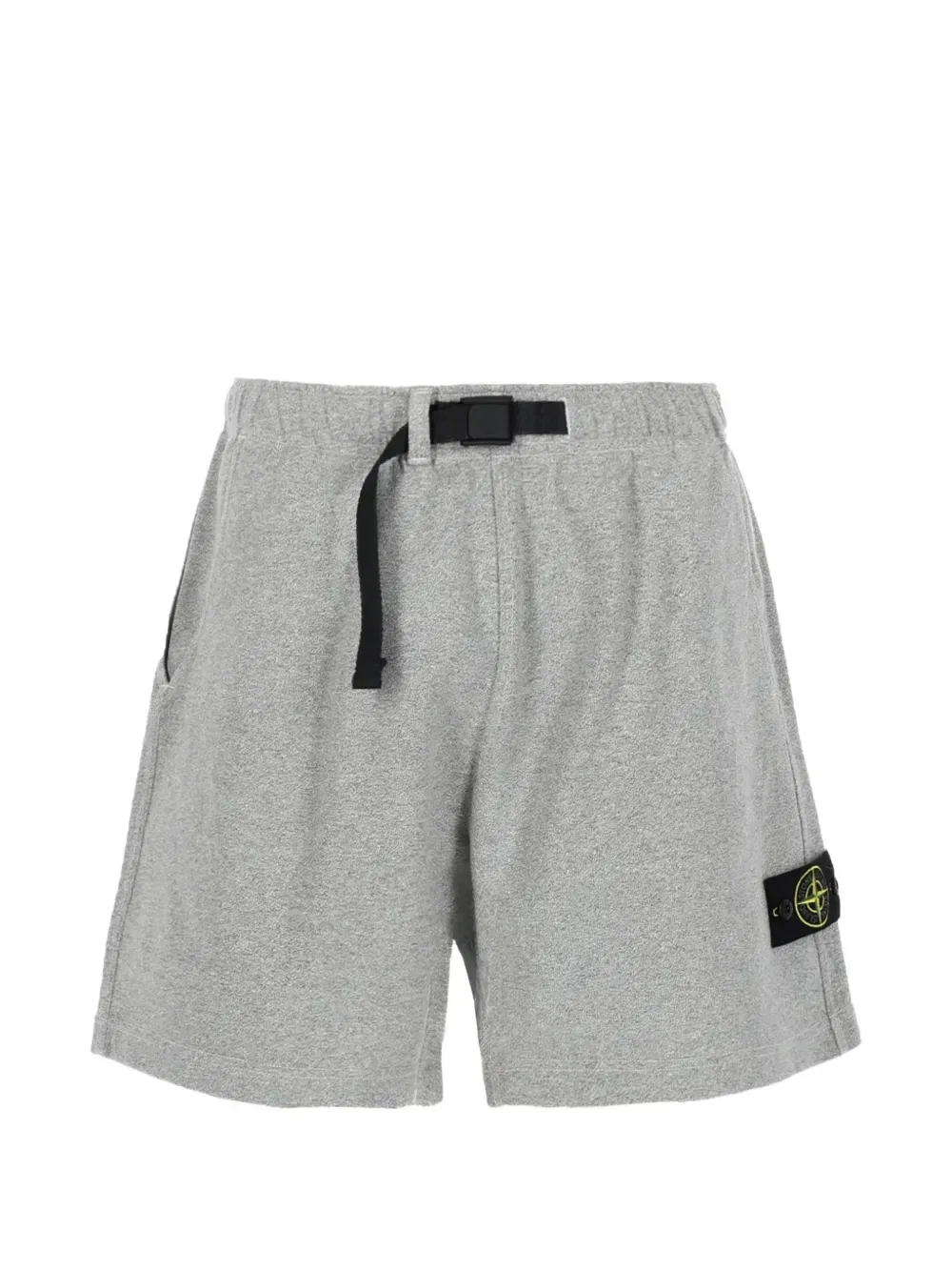 Шорты с нашивкой Compass и пряжками Stone Island, серый