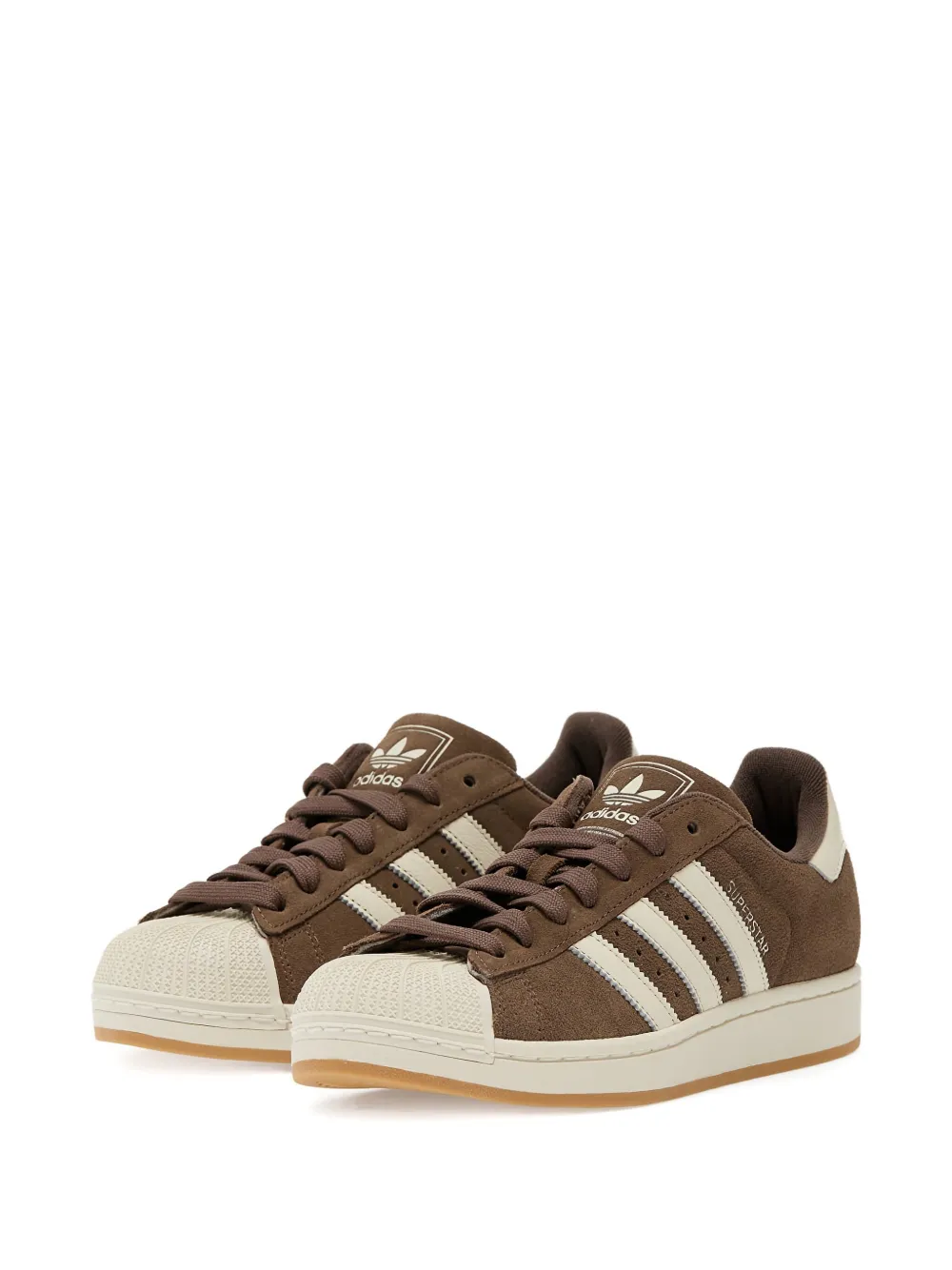 Кроссовки Superstar II из замши adidas, коричневый — фото 2