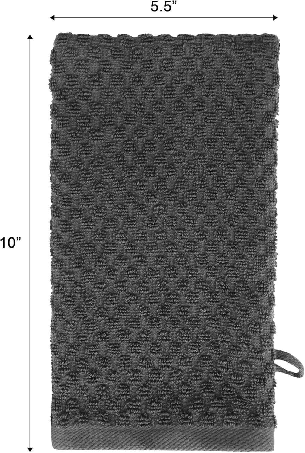 Набор из 6 варежек для душа COTTON CRAFT, 100% хлопок, 25х14 см, серый — фото 4