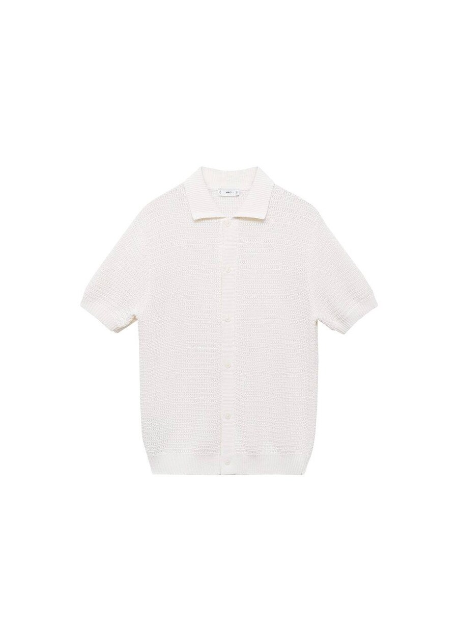 

Рубашка на пуговицах классического кроя MANGO MAN Splash, White
