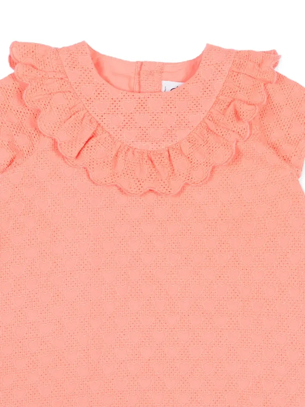 Платье с короткими рукавами и оборками Petit Bateau, розовый — фото 3