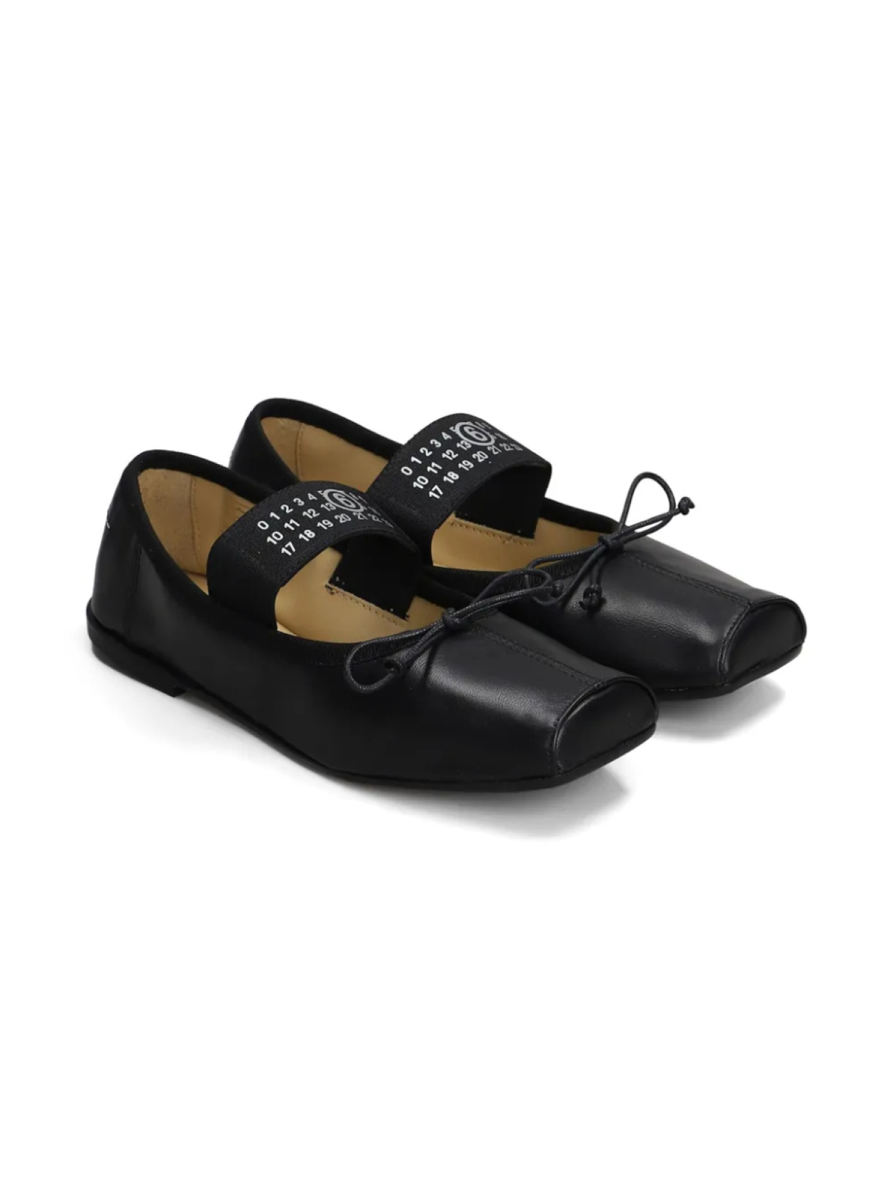 

Балетки с цифровым мотивом MM6 Maison Margiela Kids, черный
