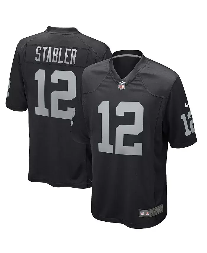 

Мужская черная футболка Las Vegas Raiders с именем игрока Ken Stabler, вышедшего из игры Nike