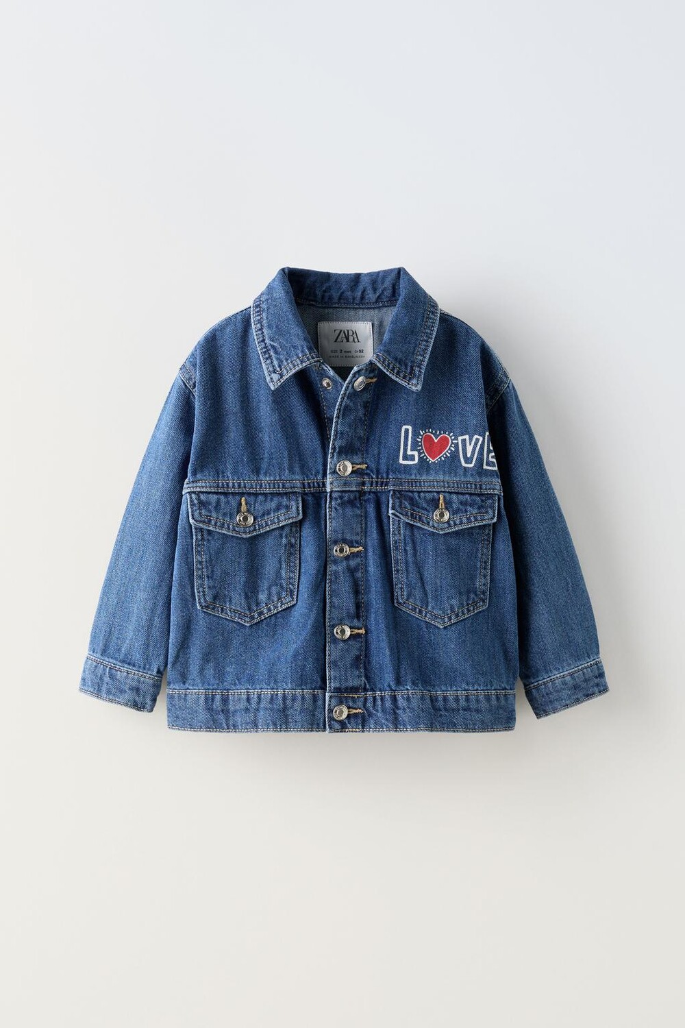 

Джинсовая куртка keith haring ZARA, средне-синий